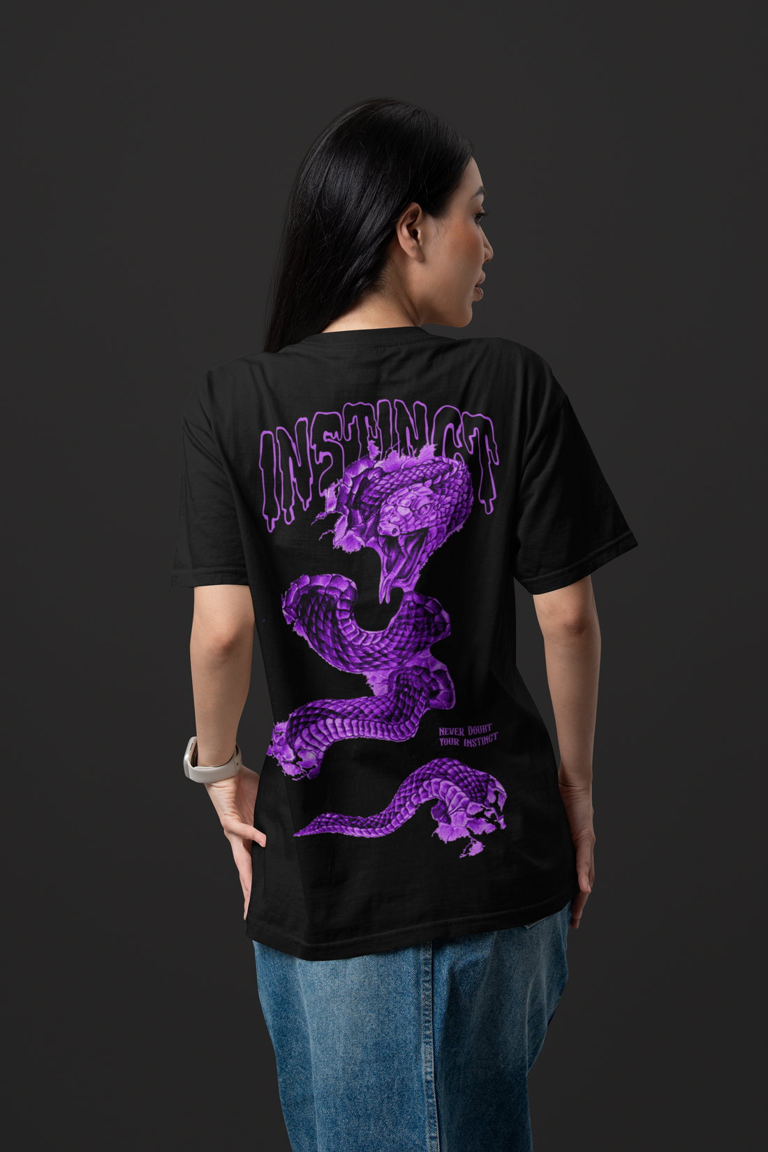 DARK INSTINCT- DTG Print LUXE Oversized Tee