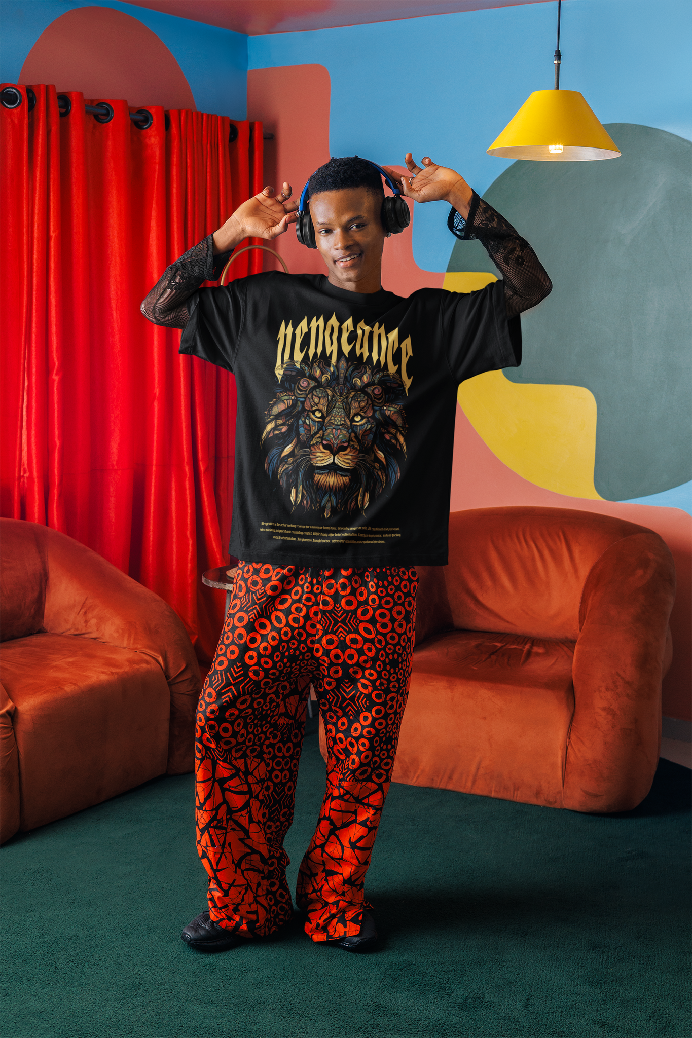 Vengance B- black unisex oversized t shirt​