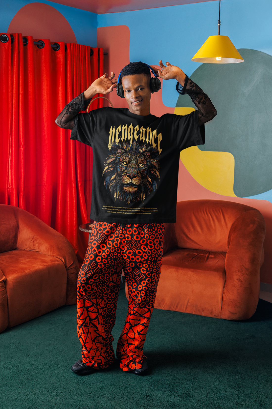 Vengance B- black unisex oversized t shirt​