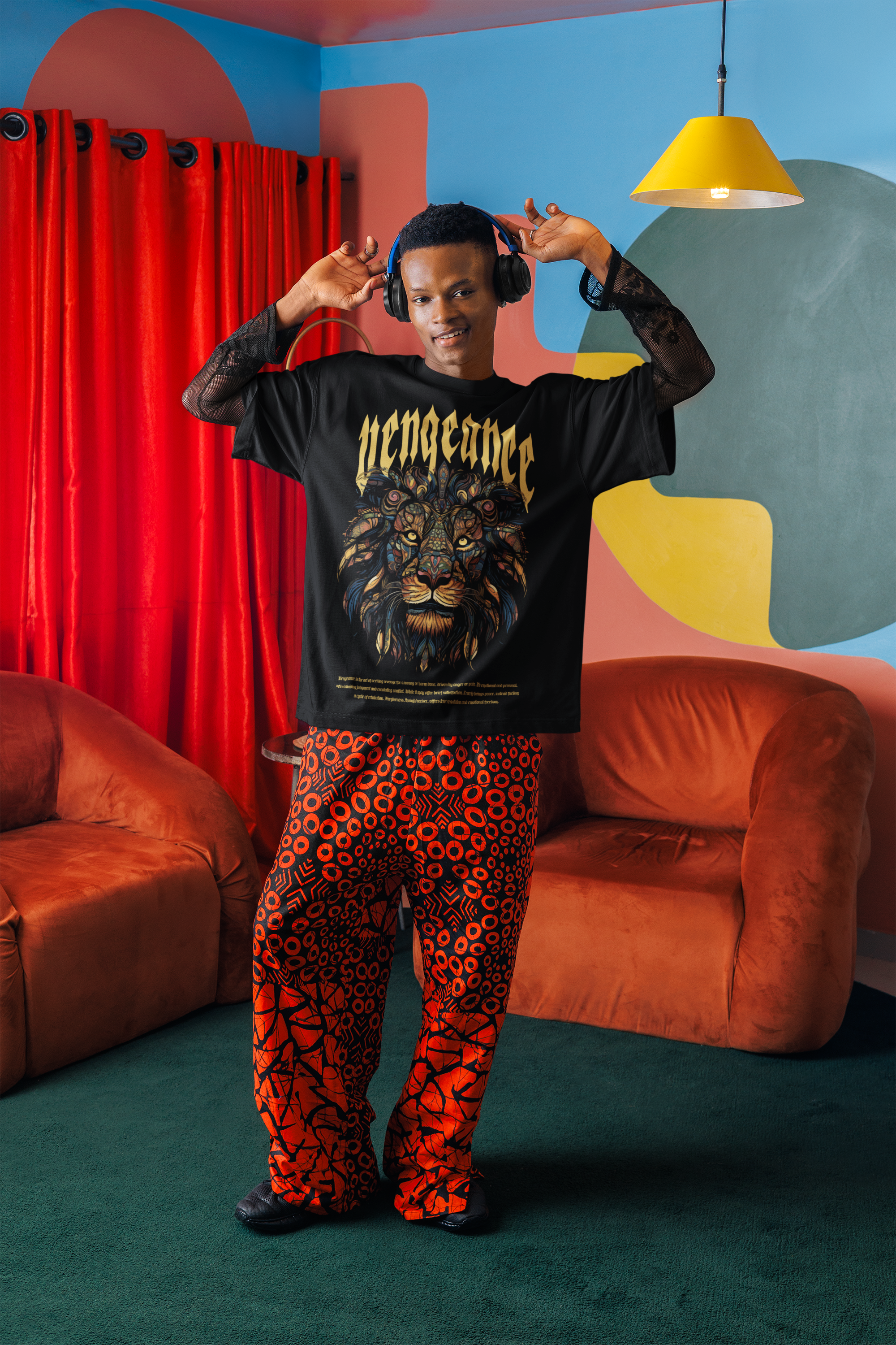 Vengance B- black unisex oversized t shirt​