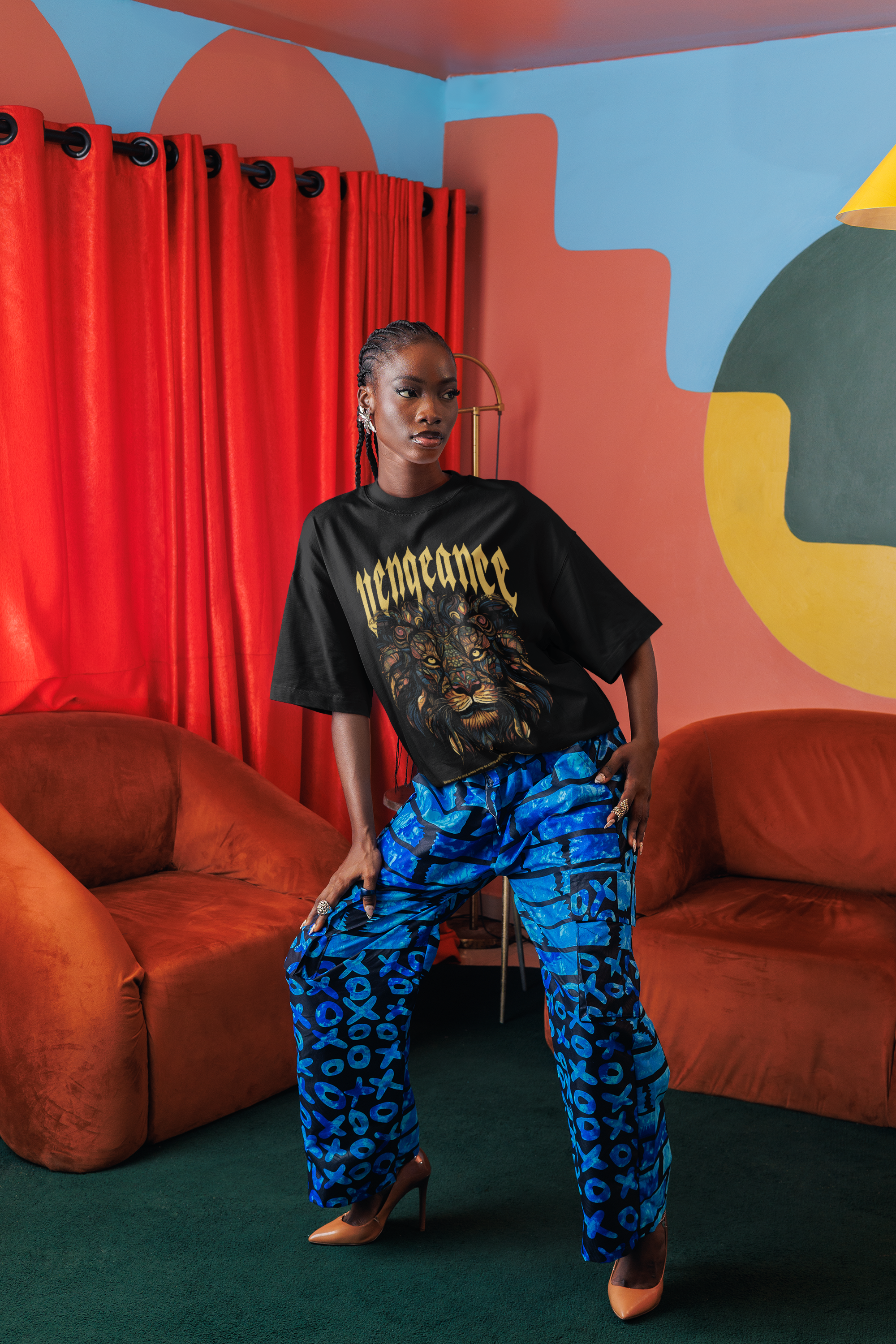 Vengance B- black unisex oversized t shirt​
